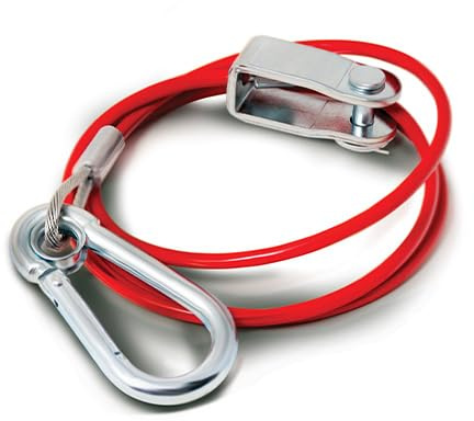 GENUINE MAYPOLE BREAKAWAY Break away CABLE PVC RED WITH CLEVIS PIN FOR IFOR WILLIAMS TRAILER MP502b