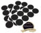 Adsamm® / 24 x Selbstklebende Filzgleiter/Schwarz/ø 60 mm/Rund/Möbelgleiter aus Filz mit 3.5 mm Stärke/Möbel- und Bodengleiter