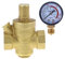 UKCOCO DN20 Brass Pressure Reducing Valve-Heavy-Duty Adjustable Water Pressure Regulator with Water Pressure Gauge