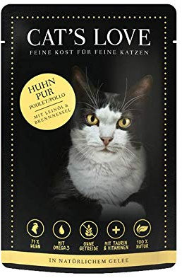 Cat's Love Premium Nassfutter Katze Classic Huhn Pur (Huhn, 24 x 85g)