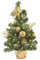 Riffelmacher Geschmückter Weihnachtsbaum beleuchtet 50cm 20257 - Gold - Weihnachtsbaum mit Lichterkette Schleifen Christbaumkugeln