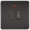 Knightsbridge SF6300NMBB Screwless 13A Switched Fused Spur Unit with Neon, 230 V, Matt Black