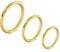 Longita 3 Stück 18G Helix Piercings Chirurgenstahl Damen Herren Septum Piercing Hinged Clicker Segmentring Nasenpiercing Lippenpiercing Tragus Knorpel Ohr Piercing-Gold