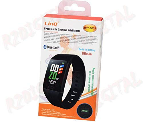 r2digital SMARTWATCH OROLOGIO BRACCIALE WH-5805 BLUETOOTH SPORT FITNESS UOMO DONNA﻿ frequenza cardiaca, pressione sanguigna, emocoltura﻿