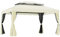 Outsunny Gazebo da Giardino 4x3 m con Zanzariera e Tende Parasole, Gazebo da Esterno a Doppio Tetto con Copertura in Poliestere Anti UV e Telaio in Lega di Alluminio, Crema
