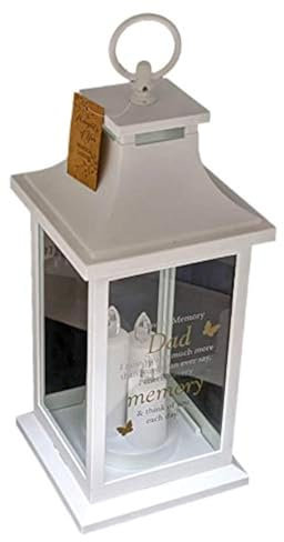 Widdop Linterna de vela conmemorativa para papá, para exteriores, con batería y recuerdo, regalo TY128D