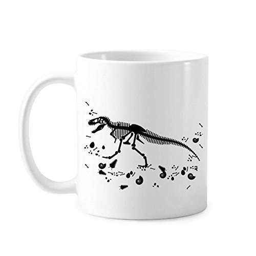 Tazza in ceramica con osso di dinosauro, misura media, per caffè, porcellana
