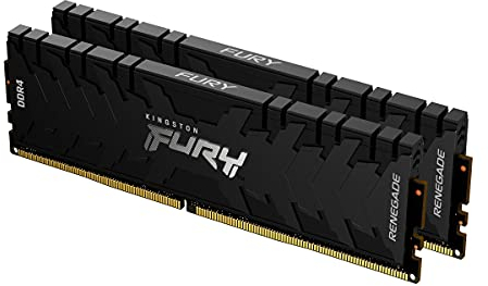 Kingston Fury Renegade 32Gb (2X16Gb) 3600Mhz Ddr4 Cl16 Memoria Gaming Kit Per Computer Fissi Kit Da 2 Kf436C16Rb1K2/32, Nero, 13.33 x 4.22 x 0.8 cm, 130 grammi