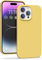 K TOMOTO Kompatibel mit iPhone 13 Pro Max Hülle für Frauen, [Fallschutz] [Anti-Fingerabdruck] [Anti-Kratzen] Stoßfeste, weiche Silikon-Handyhülle für iPhone 13 Pro Max 6,7 Zoll, Gelb