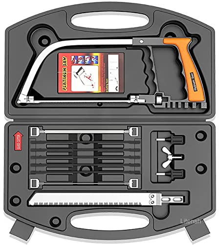 Litensh 13 teiliges Mehrzweck Handsägen Set, Metallhand-Bügelsäge Fliesensäge Universal Holzfliesensäge Bogensägen Holzbearbeitungswerkzeuge für Kunststoff, Glas, Fliesen, Metall