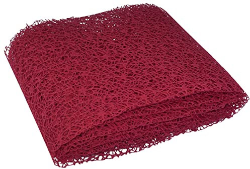 AERZETIX - C54558 - Rouleau filet papier d'emballage en maille - 50cmx4.2mètres - Rouge - décoration emballage de cadeaux et fleurs pour fête anniversaire
