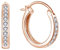 JO WISDOM creolen ohrringe silber 925 damen mit 3A zirkonia mit Rosévergoldet,Schmuck für Frauen