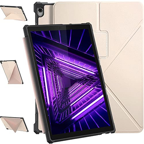 Funda para Lenovo Tab M10 HD TB-X605 / TB-X505 / Lenovo Tab P10 (TB-X705F) Tablet de 10,1 pulgadas, ángulos horizontales y verticales, con función automática despertador/sueño (Rose Gold)