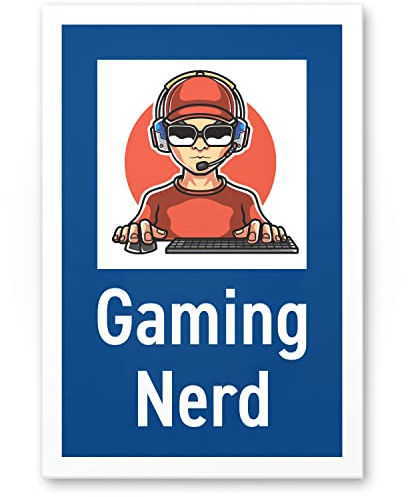 DankeDir! Gaming Nerd - Schild 30 x 20 cm - Gamer Jungen Teenager Jugendlicher Geburtstagsgeschenk Geschenk Dekoration - Schüler Party Türschild Zimmer Partydeko Deko Geschenkidee Zocker