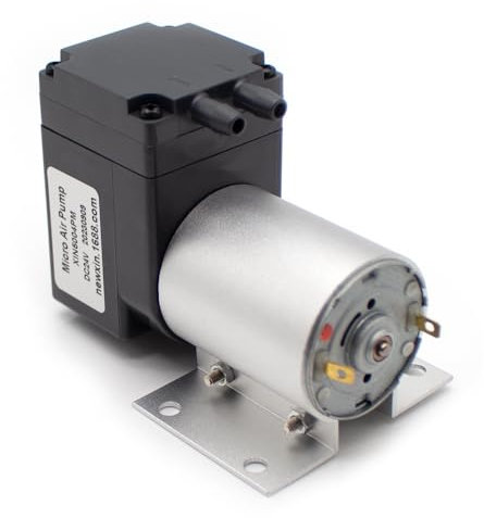 LeTkingok Mini Bomba de Vacío de CC de Diafragma 5004PM, Bomba de Aire de CC 12V/24V 10W 555, Bomba de Succión Universal de Presión Positiva y Negativa (DC 12V)