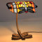 Uziqueif Bankerlampe, Tiffany Style Tischlampe, Schreibtischlampe Vintage Bankers Lamp, Lampenschirm Glas, Metall Basis, Tischleuchte FüR BüRo, Nachttischlampe