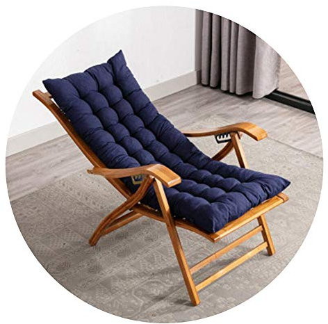 Holzstuhl, faltbar, tragbar, Bambus-Liegestuhl, für den Außenbereich, Garten, Sonnenliege, Zuhause, ältere Menschen, Freizeit, Balkon, Rückenlehne (Farbe: Stuhl + blaues Kissen)