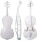 Anfänger Geige 4/4 Akustische Violine In Voller Größe, Lindenholz-Geige, Schwarze Massivholz-Geige Mit Tragetasche, Brasilholz-Bogen (Color : White)