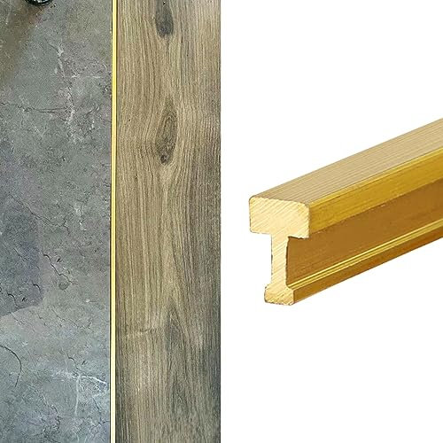 Barre de Seuil Bois de Bande de Transition de Plancher en Laiton Au Carrelage, Espace Extra Étroit Couvrant Les Bandes de Seuil de Couture, T Moulure Décoration Bar Tapis Bord Garniture ( Size : W4xH6