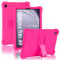 ATOOZ for Samsung Galaxy Tab A9 Lite Case 8.7 Inch 2023,Soft Silicone Kids Case for Samsung Galaxy Tab A9 8.7 Inch Tablet (SM-X110/SM-X115/SM-X117) with Adjustable Bracket (Rose red)