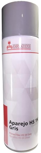 SIO Aparejo en Spray HS Primer Gris Medio 500 ml – Imprimación de Relleno para Carrocería – Primer Spray para Metal, Chapa y Reparación de Coche – Imprimación Lijable Alta Cobertura para Taller