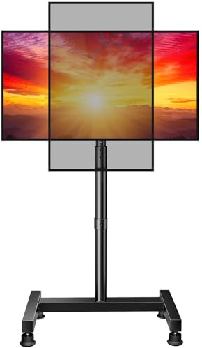 Support TV Meuble Télé pour écrans de 26 à 55 pouces jusqu'à 25 kg, hauteur réglable avec support VESA 300 x 300