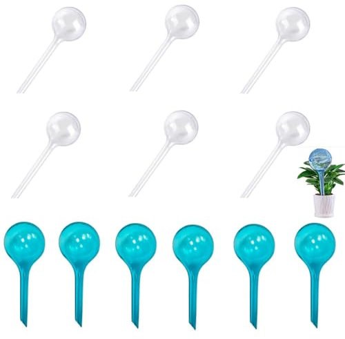 CuiCanfla - Palline per irrigazione automatiche, 12 pezzi, PVC, Blu, per piante piccole, fiori e erba