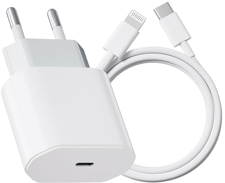 Caricatore iPhone, 20W USB C Caricabatterie iPhone con 2M Cavo per iPhone 14/14 Pro/14 Pro Max/14 Plus/13/12/11, USB C Spina Alimentatore Presa Carica Adattatore Muro Ricarica