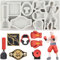 MINFEIDMS Boxing Sports Silicone Moulds Box Boxer Cake Fondant Mould Boxing Helmet Boxing Glove Boxing Belt Candy Moulds for Sugar Cake Decorating Cupcake Topper Chocolate Gum Paste Polymer Clay