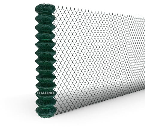 Italfence - Grillage simple torsion avec picots défensifs, galvanisé et plastifié, Clôture de jardin, 25m (Toutes les hauteurs) [Ø2,70mm, 100cm]