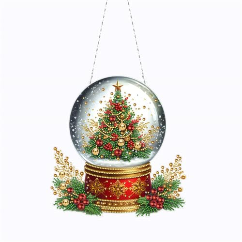 Diamant Kunst Malerei Kranz Kit mit Werkzeugen, Meecaa Weihnachtsbaum Spieluhr DIY 5D Special Shaped Diamant Handwerk Fenster Wand Tür Dekoration (Weihnachtsbaum)