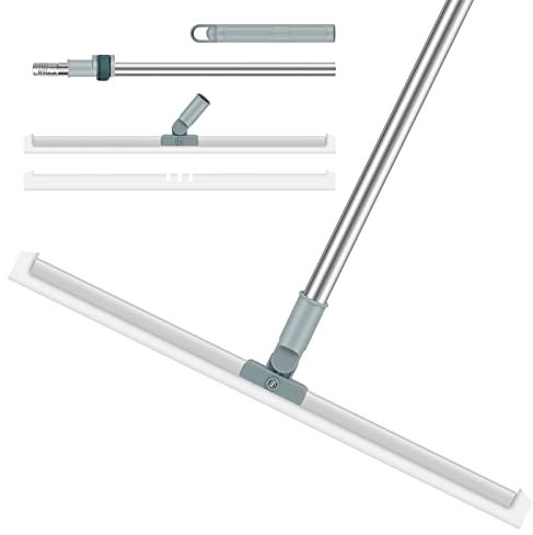 Balai Raclette Sol 107cm Raclette De Douche avec Manche Long Raclette De FenêTre Raclette De Douche Telescopique pour Nettoyage De Plancher Douche Salle De Bain Exterieur Terrasse