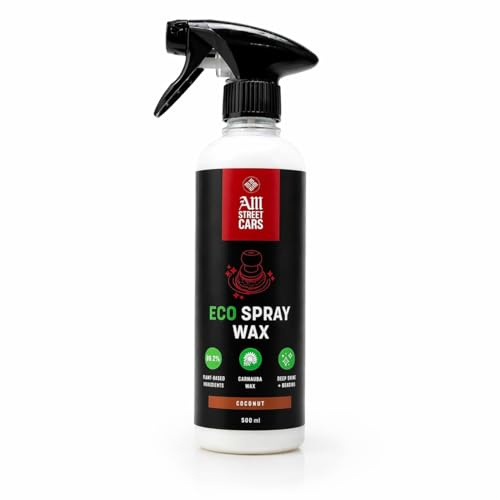 AM Street Cars Plant-Based Car Spray Wax 500ml | Carnauba Infused Quick Detailer & High Gloss Sealer | Hydrophobic Water Beading Paint Protection & Streak-Free Finish