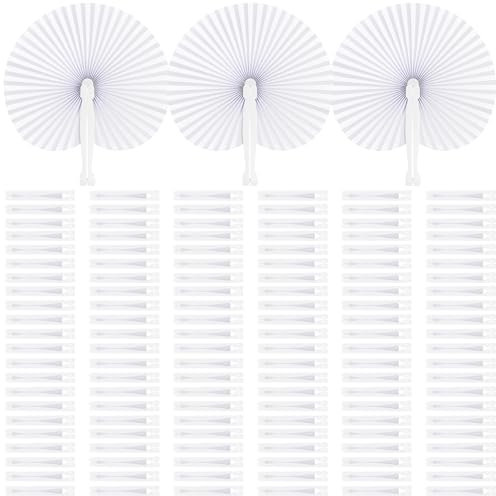 Helimoto 150PCS Paper Fans, Bulk Folding Handheld Fans
