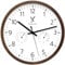 Holzwerk WEGBERG Orologio da parete con indicatore di temperatura e igrometro Umidità Orologio in legno, movimento silenzioso, senza ticchettio, marrone faggio bianco, silenzioso, legno massello
