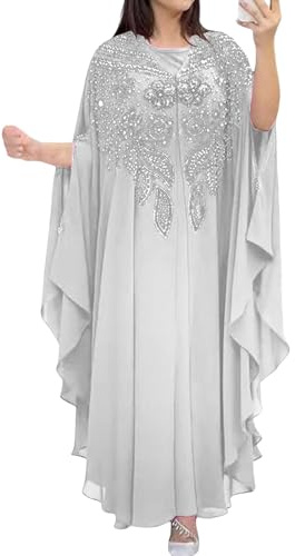 Amxleh Muslimische Kleider Damen 2 Teiler Marokkanischer Kaftan Vintage Lang Dubai Kaftan Abayas Arabisches Abendkleid Partykleid Hochzeit Langarm Elegant Vintage Maxikleid Gebetskleidung Outfit