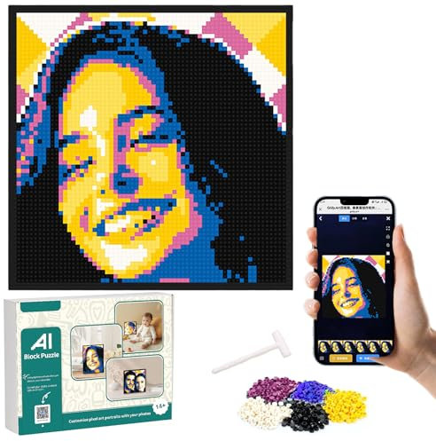 2025 AI Customized Photo Album Personalisiertes Puzzle,Neues Block Puzzle Baualbum,Scannen Sie QR Code um Ihr eigenes Foto zu gestalten,DIY Kreatives Geschenk für Kinder&Erwachsene (45 * 45CM)