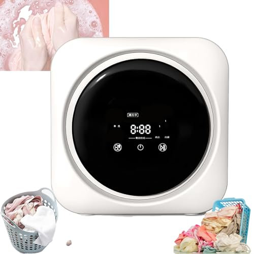 HEIHEIZI Lavatrice Portatile Completamente Automatica da 3,5 L, Mini Lavatrice, Lavatrice Portatile Compatta, con Funzione Asciugatrice, per Biancheria Intima, Piccoli Vestiti e Calzini,Desktop