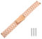 LRXIYODE Bracelet de montre à trois perles Sangle bandes remplacement de bracelet de montre pour bracelet de montre en acier inoxydable regarder les pièces de remplacement du groupe Doré