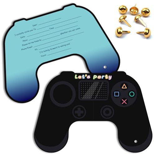 12PCS Gaming Party Invitations Kids,Birthday Invitations for Boys Girls | Birthday Invitations for Boys,Happy Birthday Decorations,Party Invites,School Activities,Birthday Party Themed Gatherings