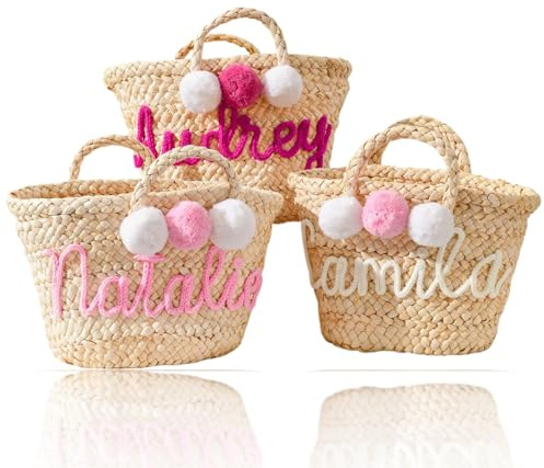 Sac Fourre-tout Personnalisé Pour Demoiselle D'honneur, Sac De Plage En Paille Personnalisé Avec Nom, Panier Cadeau Pour Demoiselle D'honneur, Cadeaux Pour Enterrement De Vie De Jeune Fille