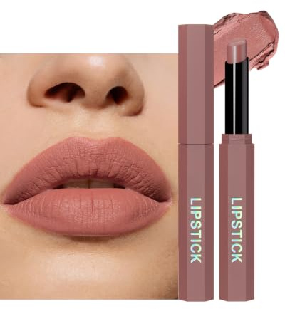 Rose Nude Rouge a Levre, Rouge a Levre Mat Longue Tenue Highly Pigmented
