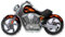 Ballonim® Motorrad Schwarz/Orange ca. 80cm Luftballons Folienballon Party DekorationGeburtstag