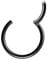 Piersando Universal Piercing Segmentring Septum für Tragus Helix Ohr Nase Lippe Brust Intim Scharnier Clicker Ring Chirurgenstahl Schwarz 1,0mm x 9mm