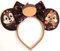 CLGIFT Collection Minnie Ears : marron, argent doré, bleu, arc-en-ciel scintillant et motifs classiques à paillettes rouges (Chip n Dale)