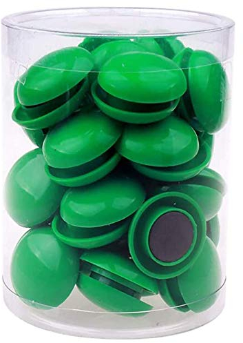 80Pcs Refrigerator Whiteboard Magnets Magnetic Button Round Plastic for Office School Green 20mm