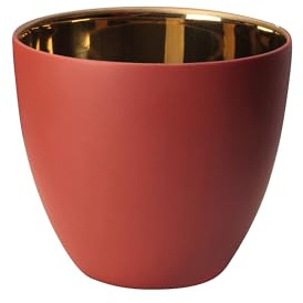 ASA Windlicht rot innen Gold glänzend