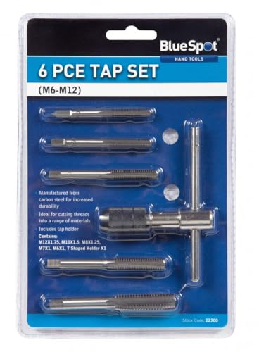 Bluespot 22300 6pce Tap Set (M6-M12)