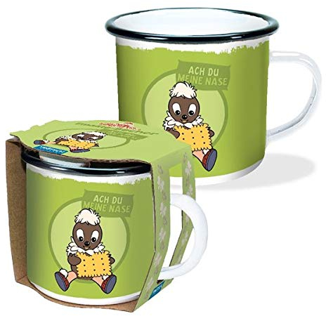 Trötsch Unser Sandmännchen Emaille-Becher Ach du meine Nase: Emaille-Becher Pitti, White