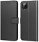 Tenphone Coque pour Samsung Galaxy A12 & M12, Pochette Protection Etui Housse Premium en Cuir PU,Fermeture Magnétique,Flip Case Compatible avec (Samsung A12, Book Noir)